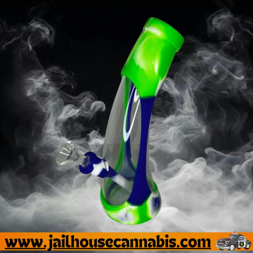 6" Curved Silicone/Glass Bong