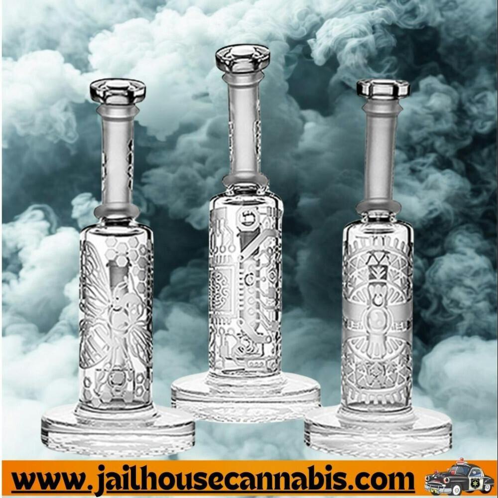8" SirEEL Clear Etched Bong with Bowl | Assorted Designs
