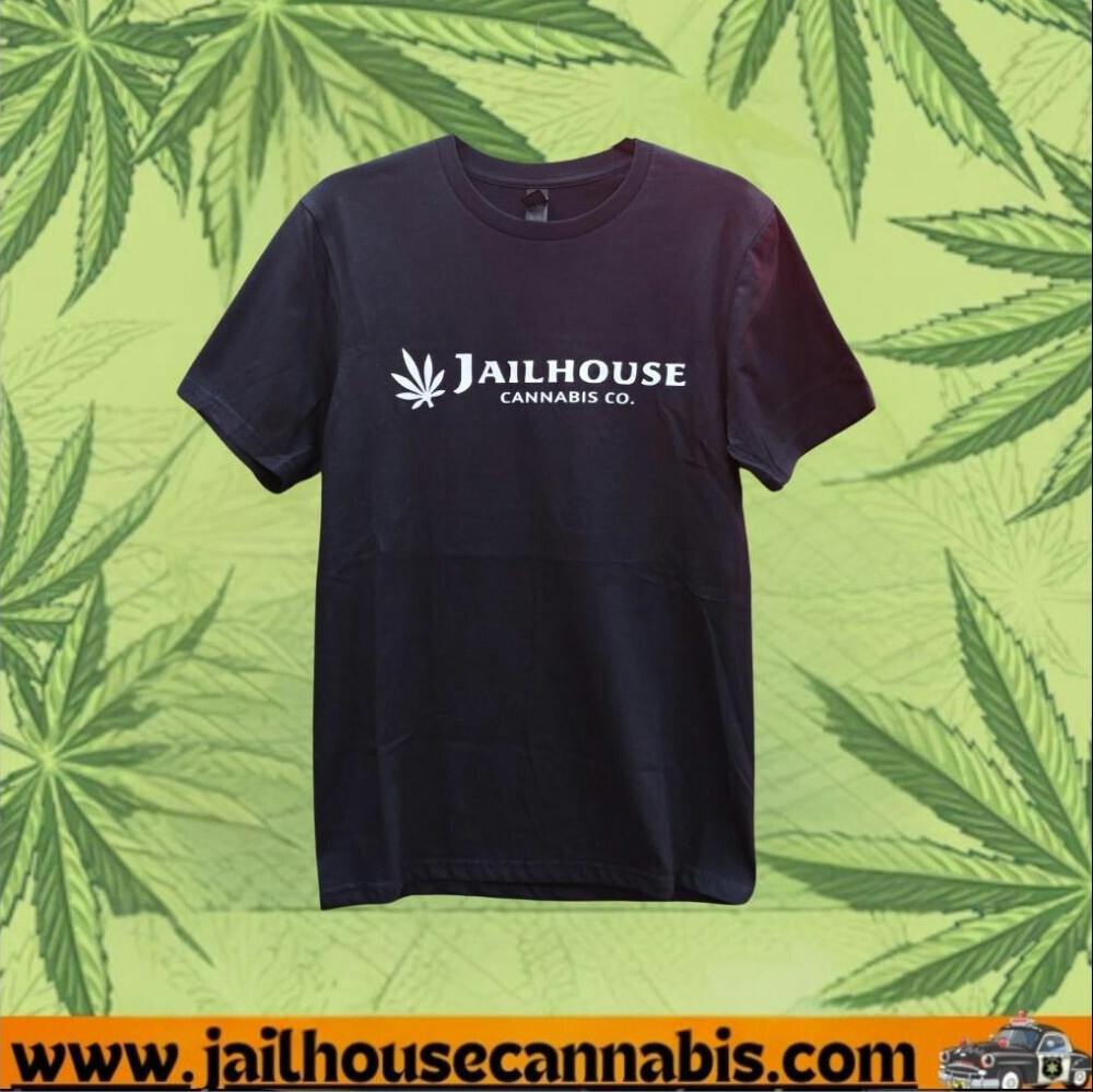 Jailhouse T- Shirt - Black with White Letters - 4XL
