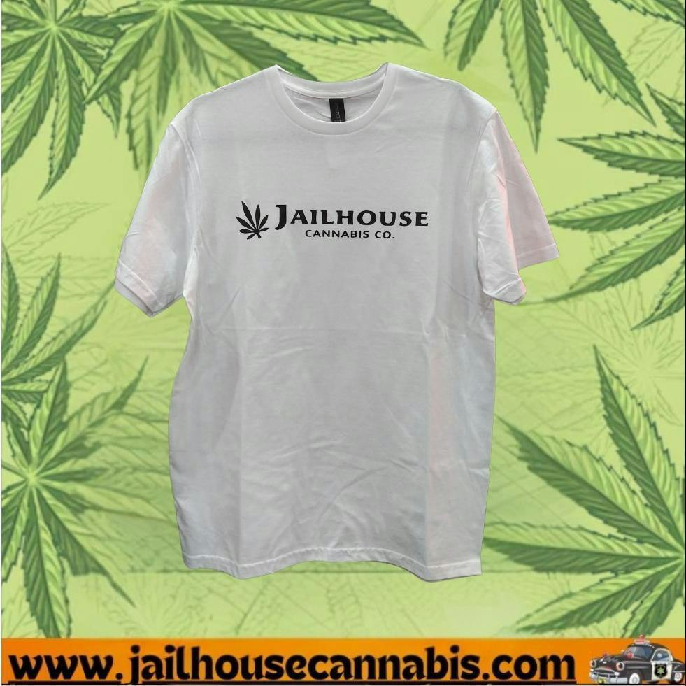 Jailhouse T-Shirt - White with Black Letters - 4XL