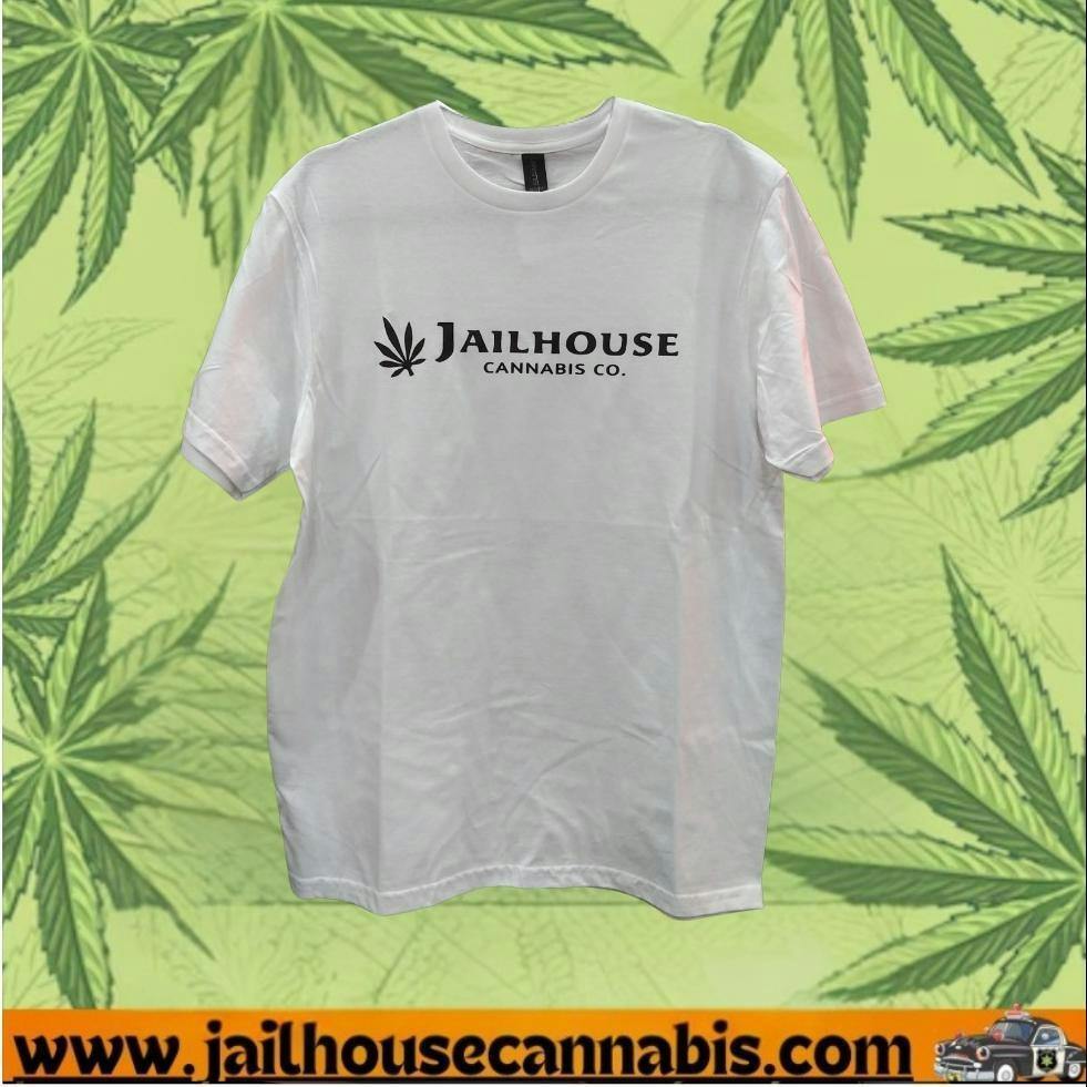 Jailhouse T-Shirt - White with Black Letters - 5XL