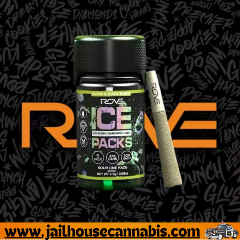 Sour Lime Haze | Ice Packs Rosin, Diamond, Hash Infused | 5pk (S)