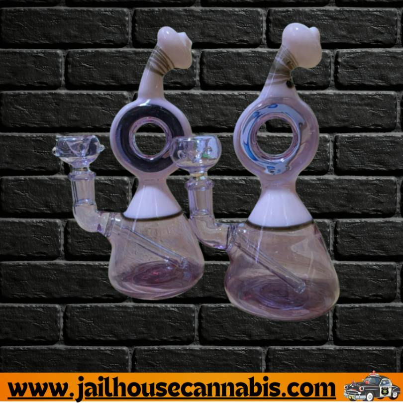 Soft Glass Circle Pipe - Pink