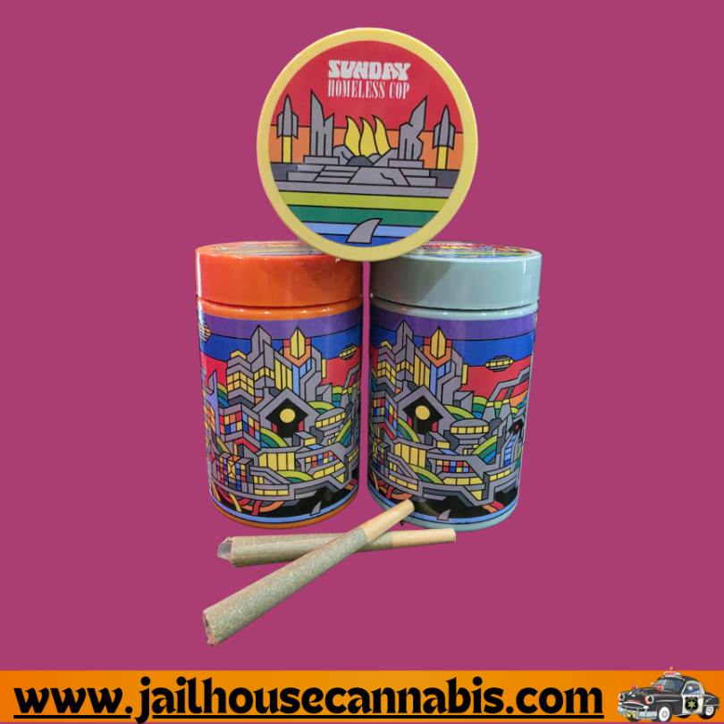 Sunday Homeless Cop - 25 x 1g pre rolls - Strawberry Pave (H)