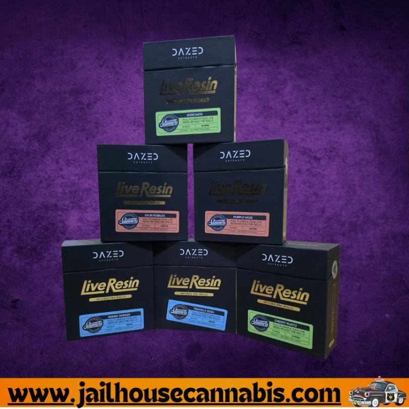 Dazed Stunners - Live Resin Pre Roll .7g Sour Pebbles (S) - 10 Pack
