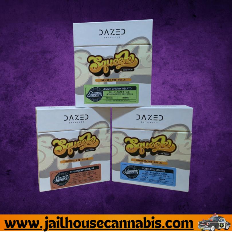 Dazed Stunners - Live Rosin Pre Roll .7g Lemon Cherry Gelato (H) - 10 Pack