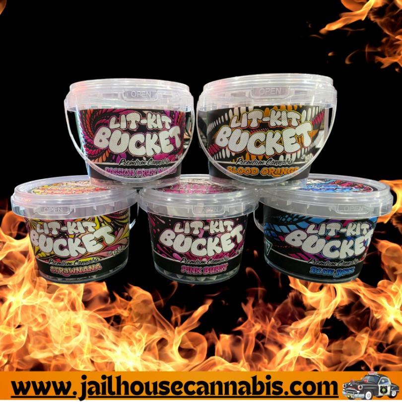 Lit Kit Bucket - 36PK .5G Pre Rolls - Strawnana