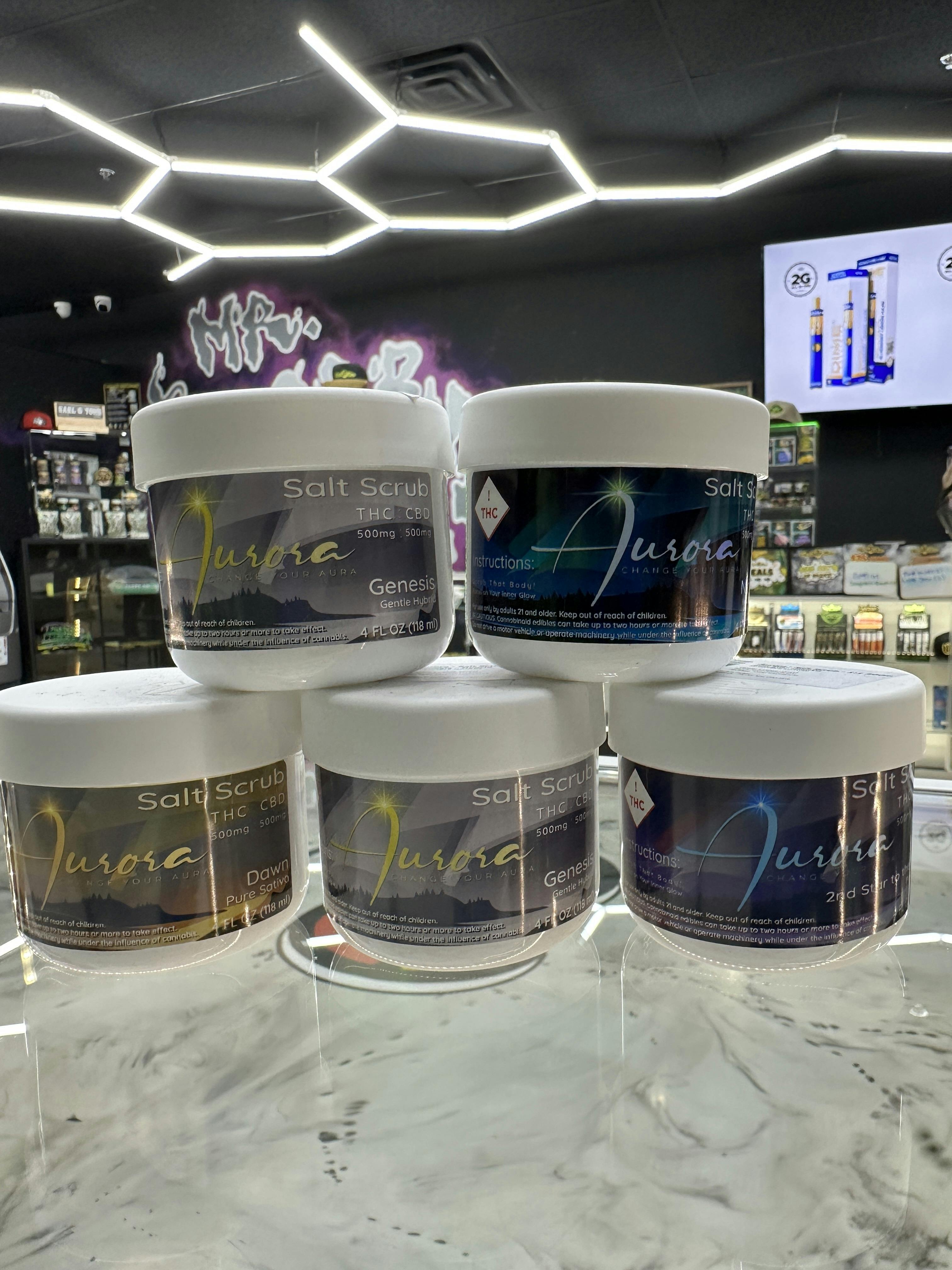 Aurora - Salt Scrub - 1:1 500mg - Nirvana - Hybrid at Mr. Goodbud Cannabis Dispensary