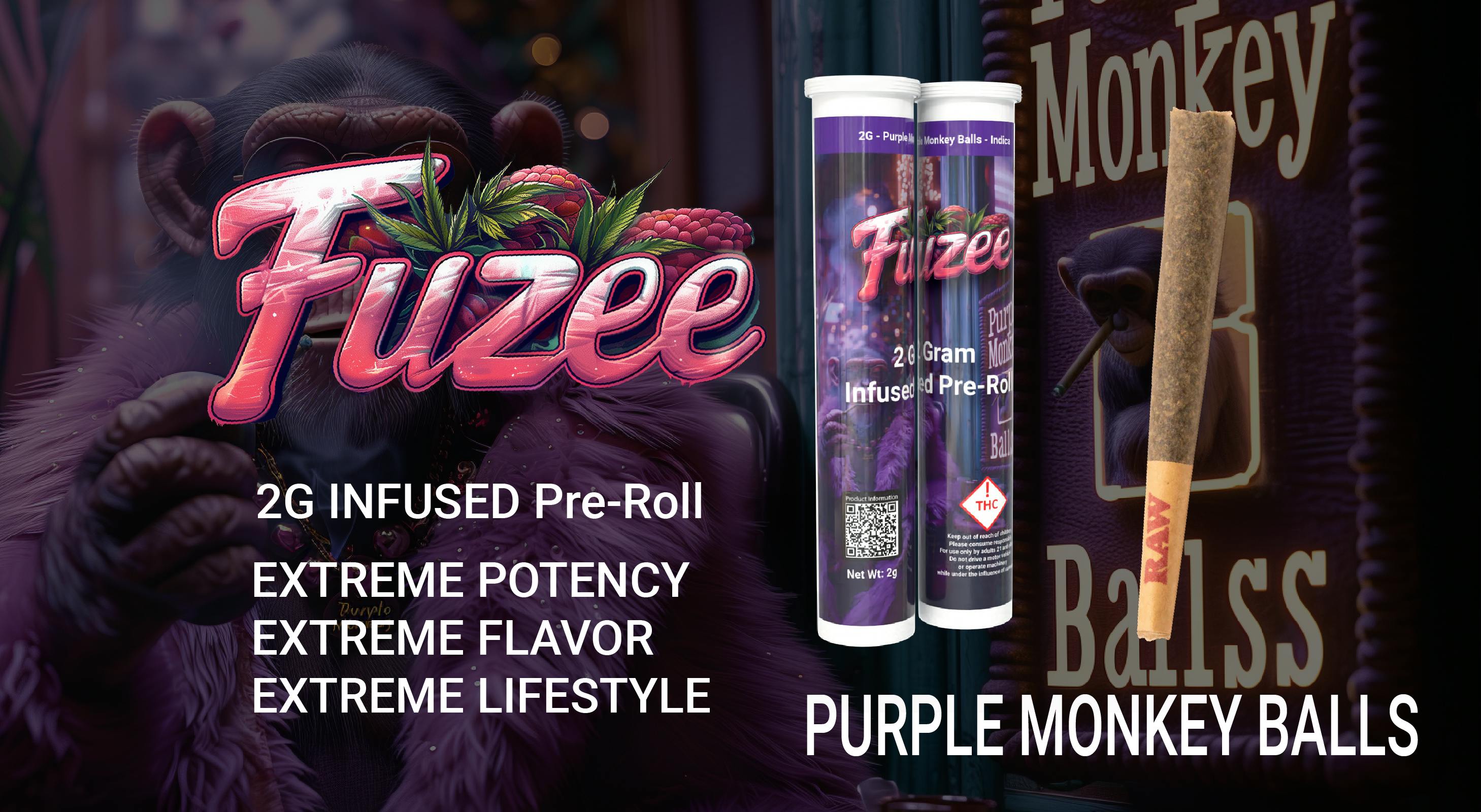 FUZEE 2g - Purple Monkey Ballz (I)