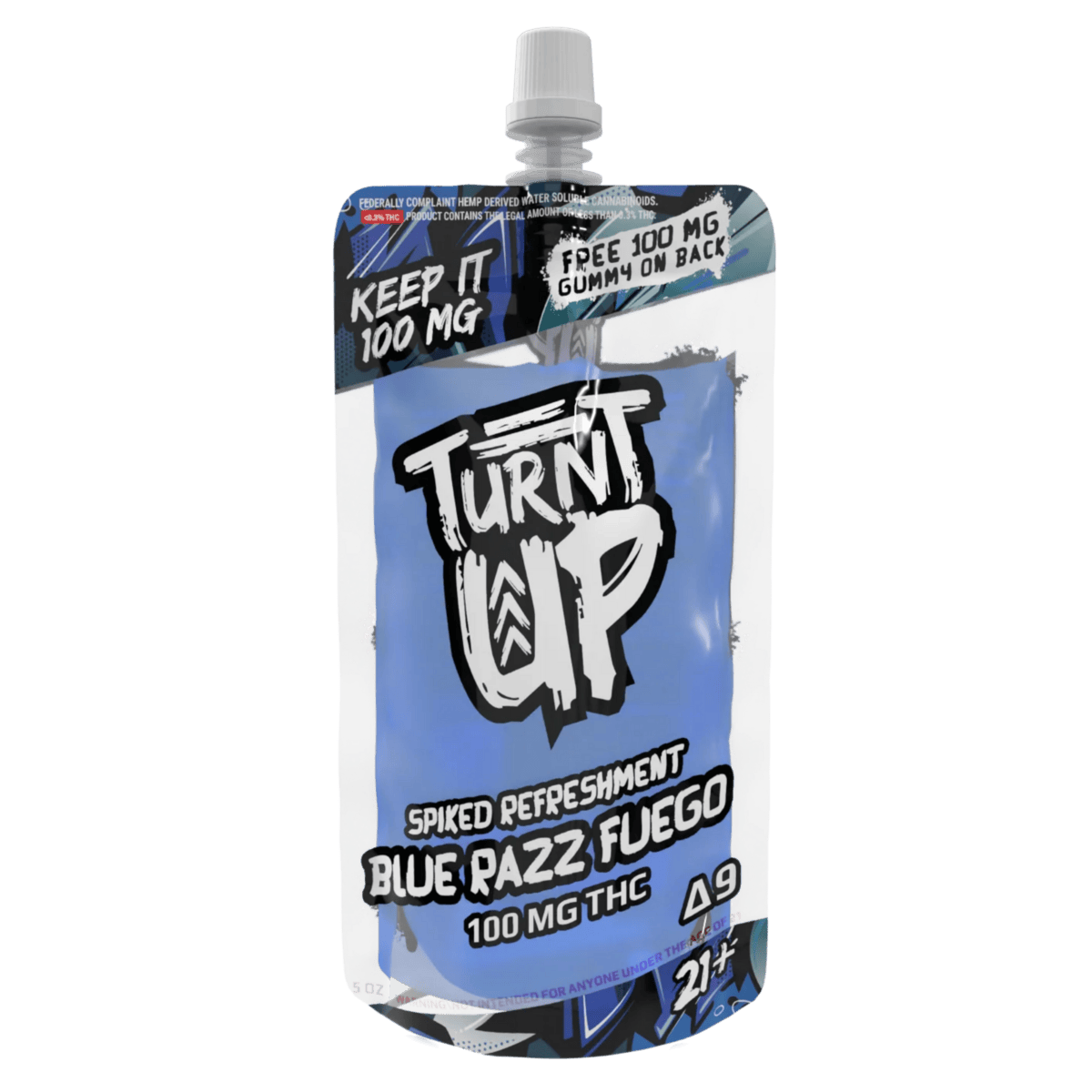 Turnt Up - Blue Razz - 100 mg