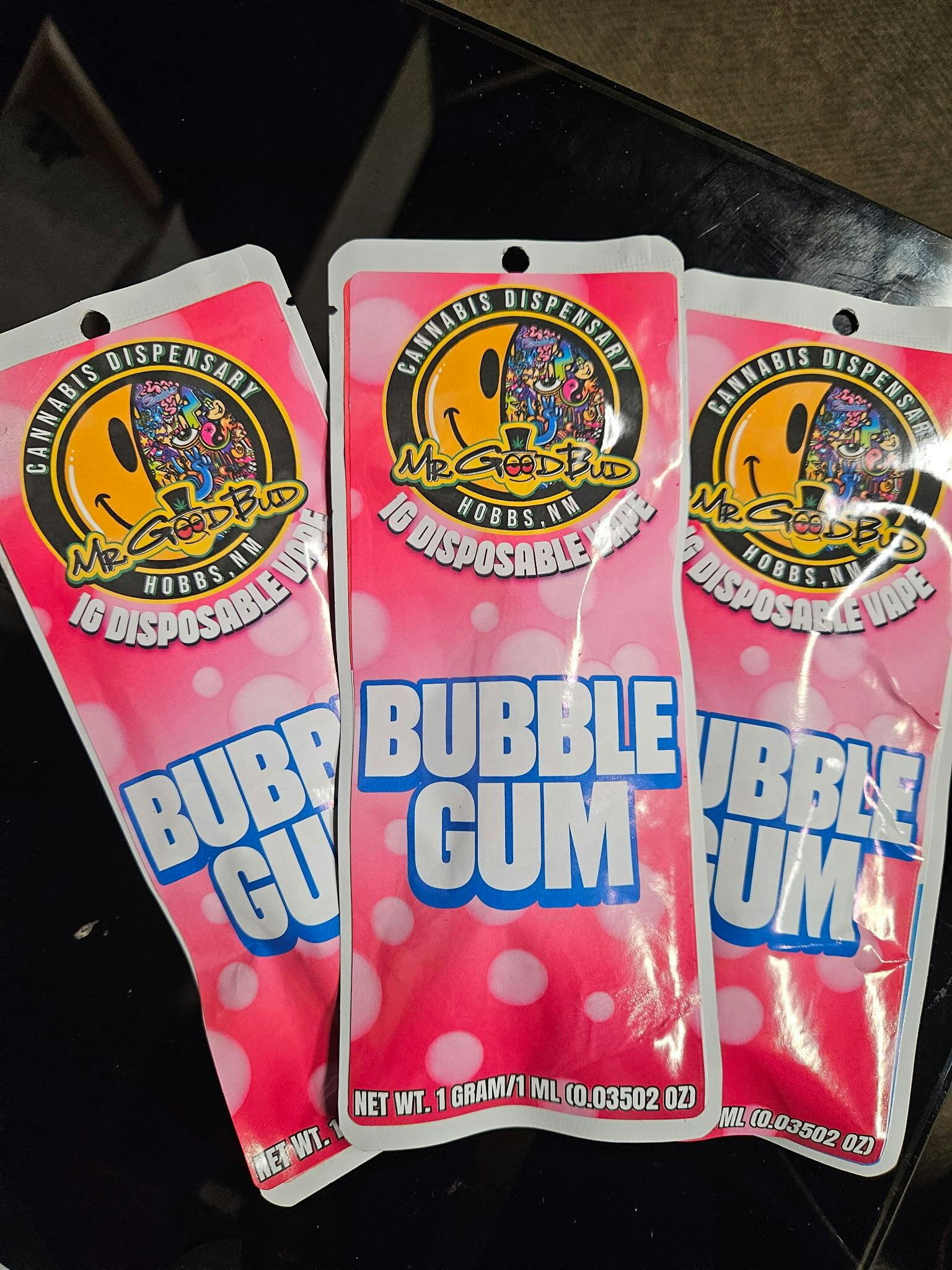 MGB -1G Disposable Vape - Bubble Gum