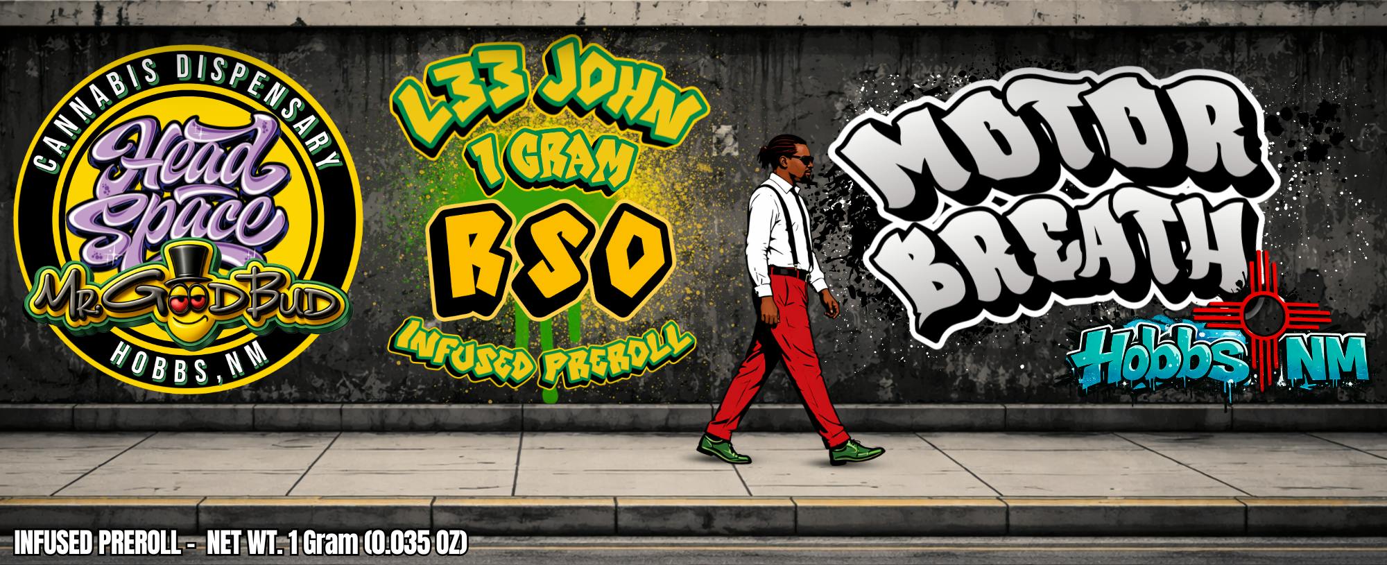 MGB - L33 John - RSO infused Motor Breath 1g pr - Hybrid cannabis product