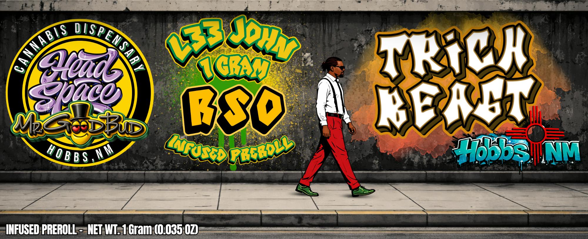MGB - L33 John - RSO infused Trich Beast 1g pr - Indica cannabis product