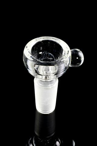 bowl, 14.5mm male clear glass on glass bowl