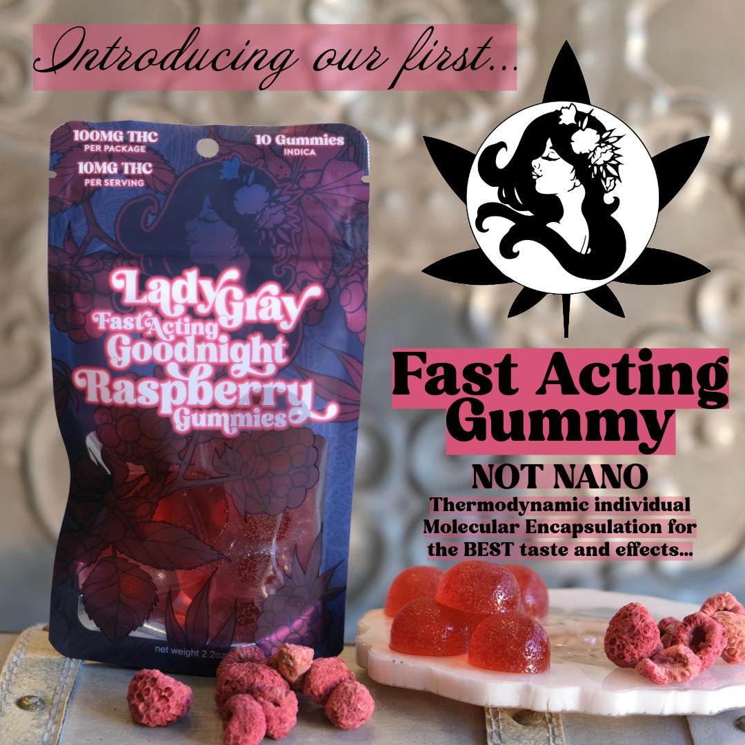 Lady Gray Fast Acting Goodnight Raspberry Gummies 100mg