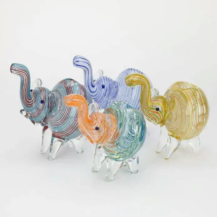 Standing XL elephant glass hand pipe