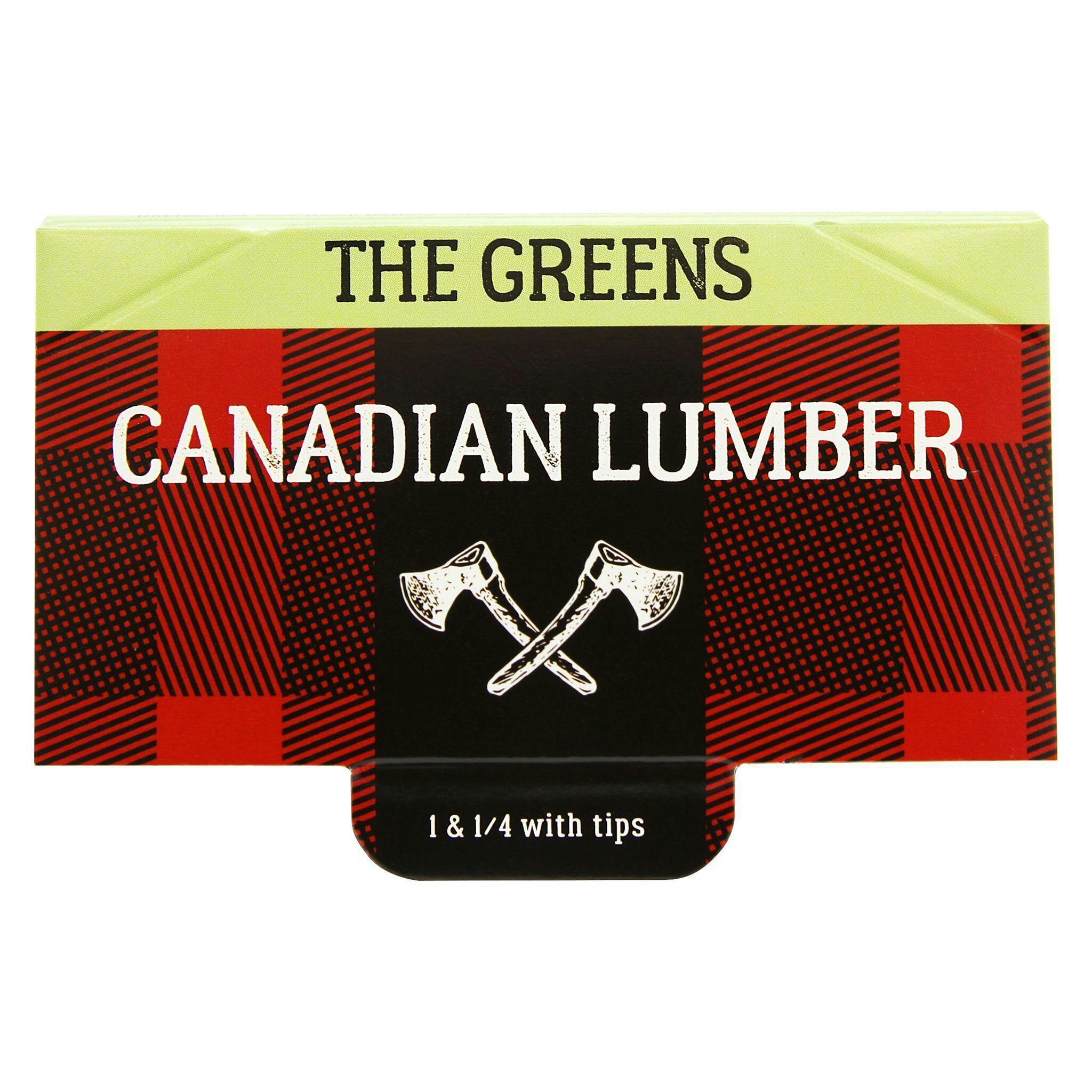 Greens Unbleached Hemp Rolling Papers with Tips 1.25"