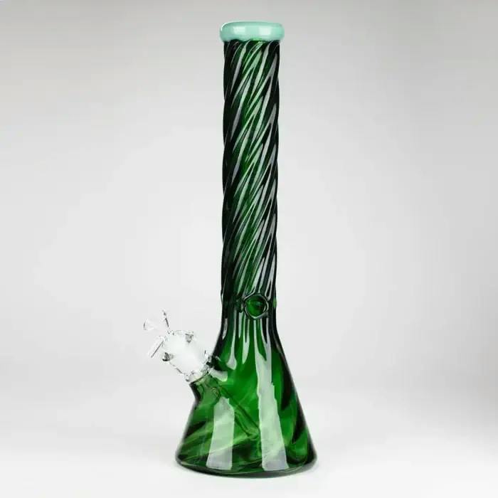 16" 9mm Twist Glass Beaker Bong
