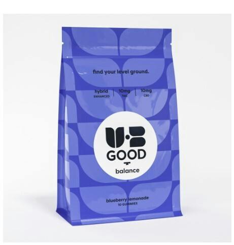 UB GOOD - BLUEBERRY LEMONADE 1:1 BALANCE - GUMMIES - [100MG THC / 100MG CBD] - HYBRID - 10PK