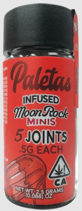 PALETAS - INFUSED PREROLL MULTIPACK - STRAWBERRY CAKE MOONROCK MINIS - 2.5G