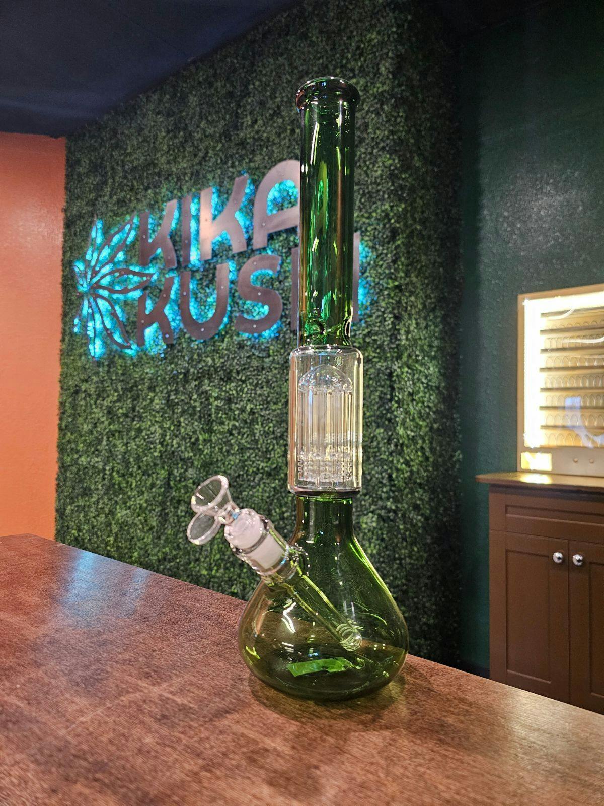 16in 9 Arm Dark Green Bong - 16in 9 Arm Dark Green Bong
