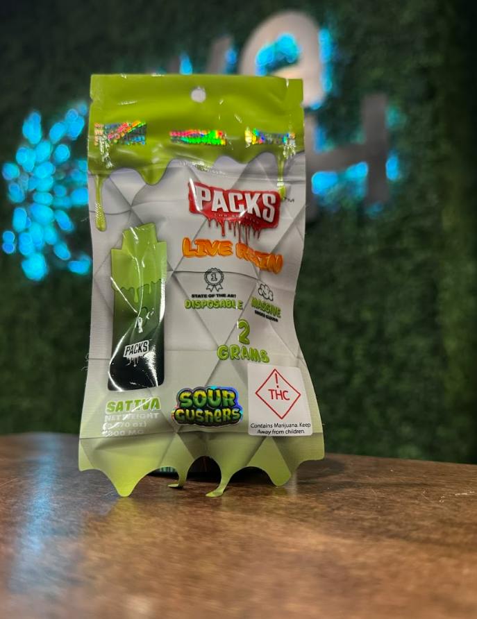 Packs Pods - Live Resin Disposable - 2000mg - Sour Gushers