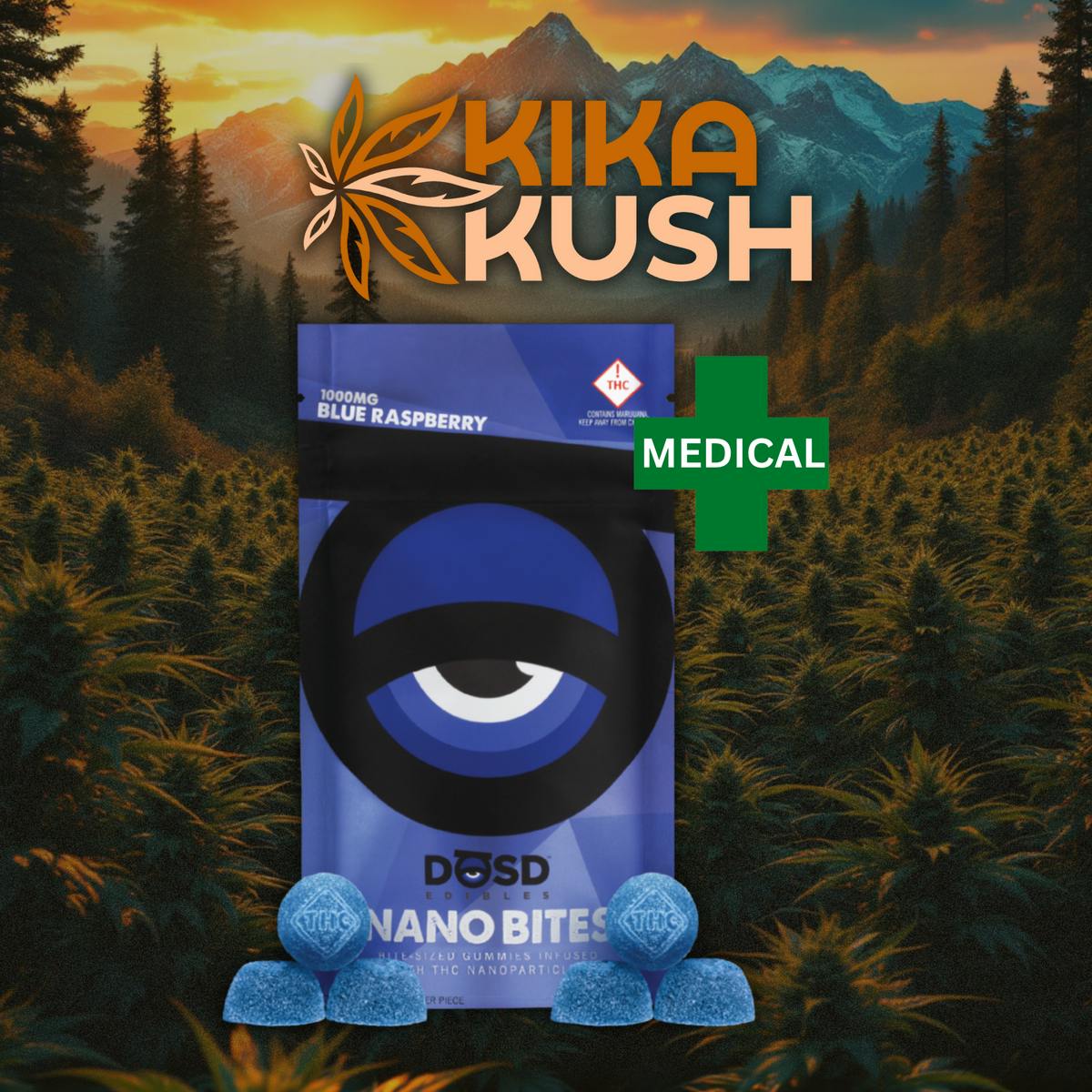 DOSD - Gummies - Blue Raspberry 1000mg