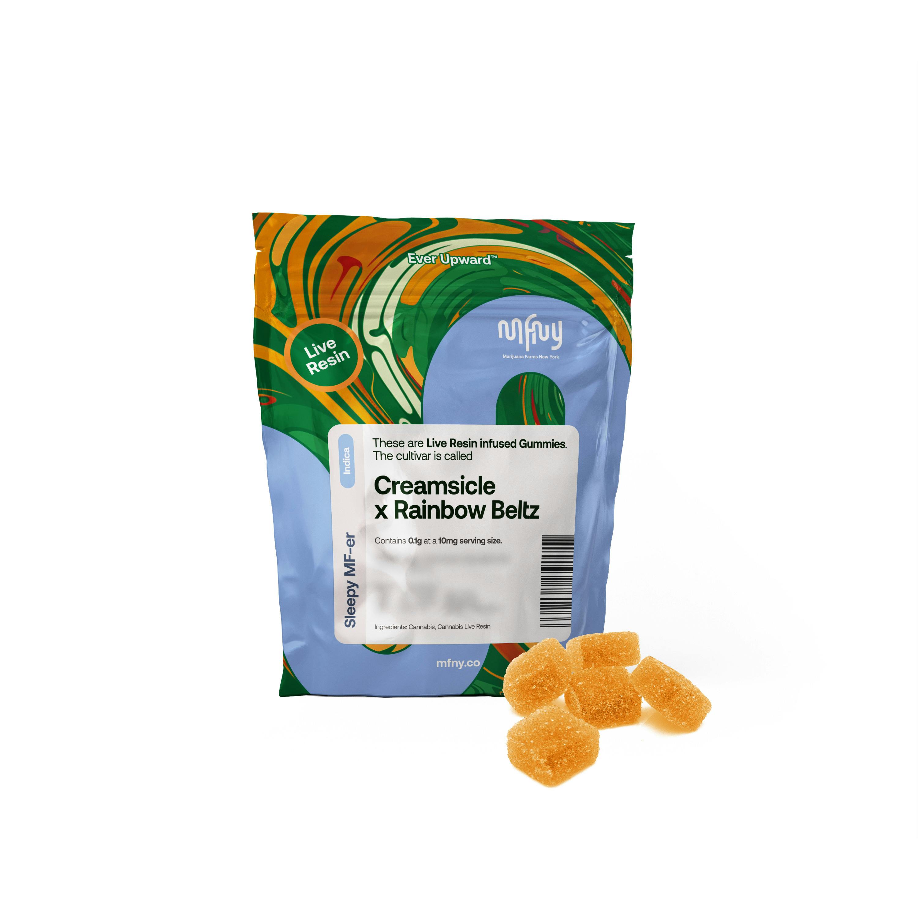 Creamsicle x Rainbow Belts- MFNY- Gummies- 11MG THC Live Resin