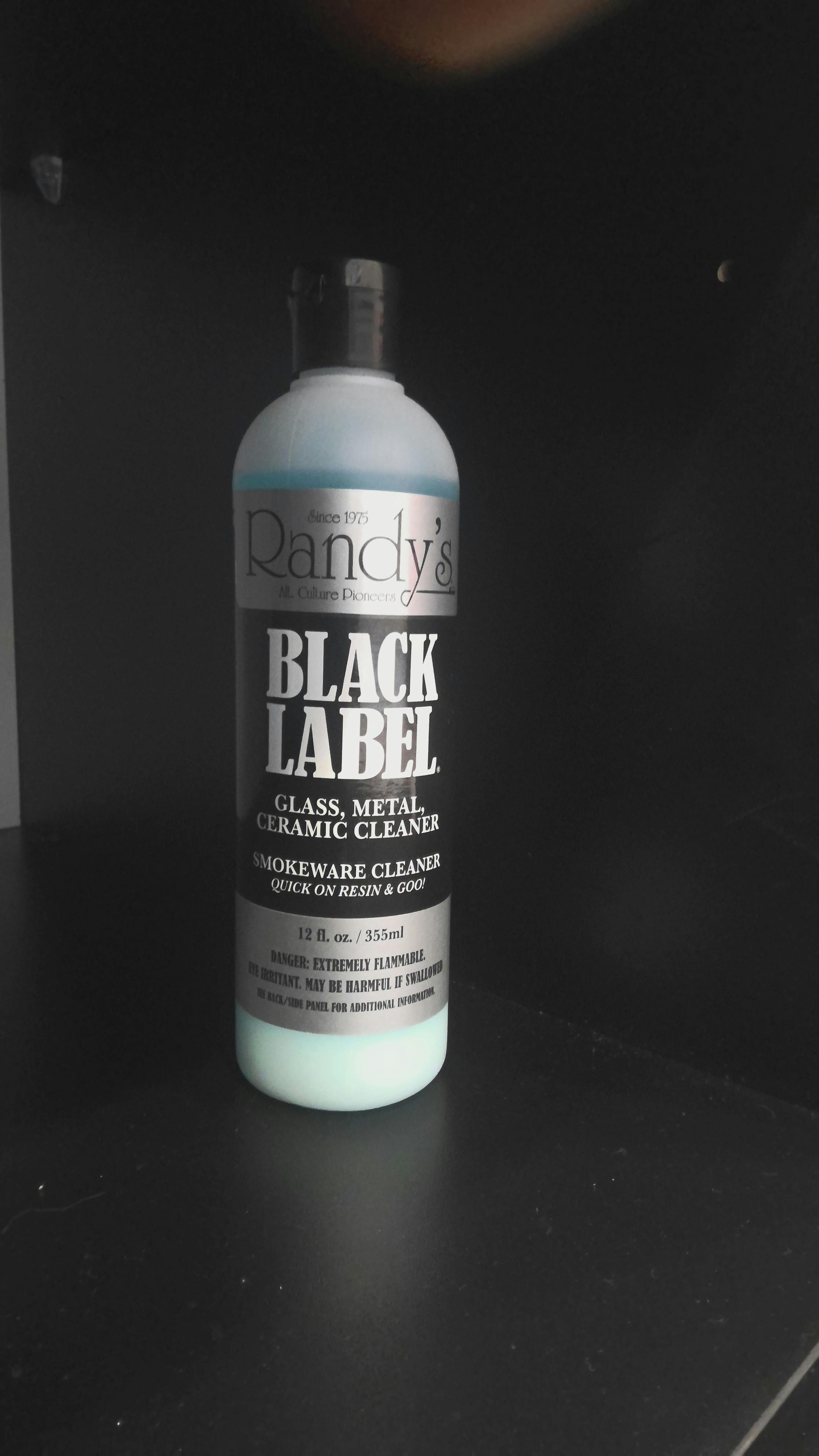 RANDY'S- Black Label- GLASS CLEANER 12 Fl. Oz