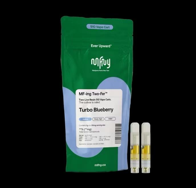 Turbo Blueberry-MFNY- Live Resin Cartridges 2pk