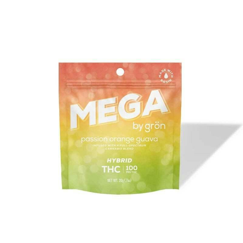 Passion Orange Guava - MEGA BY GRÖN- Full Spectrum Rosin Gummie