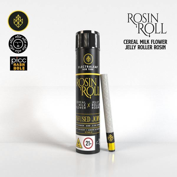 Cereal Milk Flower x Jelly Roller Rosin - ELECTRALEAF x OLIO X PICC-1G Rosin Roll