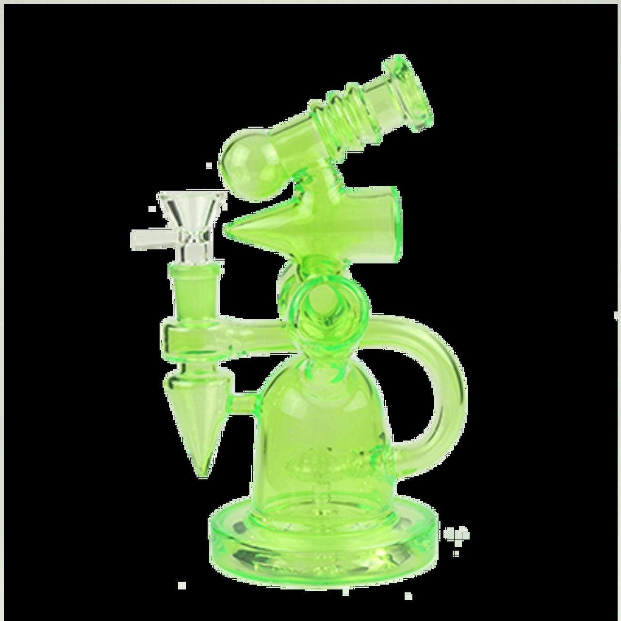 Neon Scope Recycler Bong | 8.5"