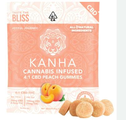 KANHA: Peach - Gummies - 125mg - 10pk