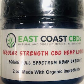 East Coast CBDs - Lotion - Regular Strength - 300mg CBD