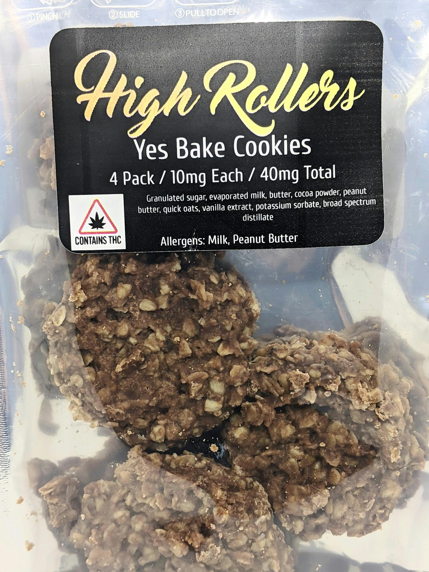 High Rollers - FRESH BAKED - Yes Bakes! Cookies - 5pk /10mg / 50mg Total