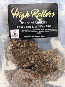 High Rollers - FRESH BAKED - Yes Bakes! Cookies - 5pk /10mg / 50mg Total