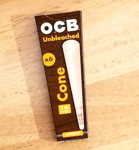 OCB - 1 1/4 - 6pk - Unbleached Cones