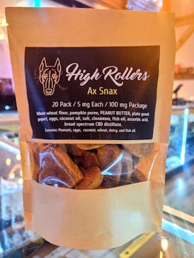 High Rollers - Ax Snax Dog Treats - 20 pk / 5 mg / 100 mg