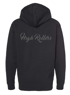 High Rollers - Heavyweight - S Black Full-Zip Hoodie - SMALL