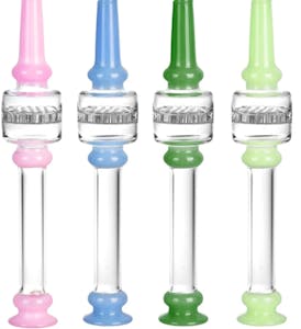 High Rollers - Glass - 5.5" Honey Comb - Dab Straw