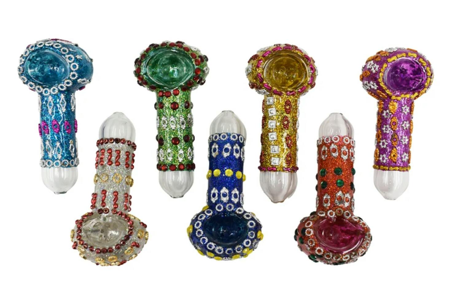 High Rollers - 4" Jewels Hand Pipe