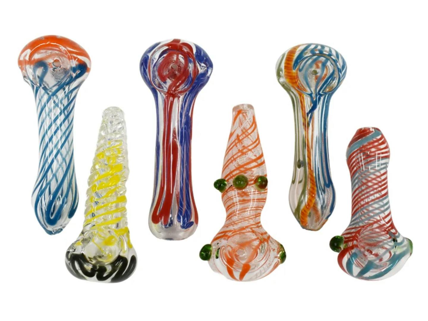 High Rollers - Glass - 3" Ring Mix Hand Pipe