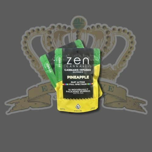 Pineaple Hybrid 10-Pack Gummies by Zen Cannabis