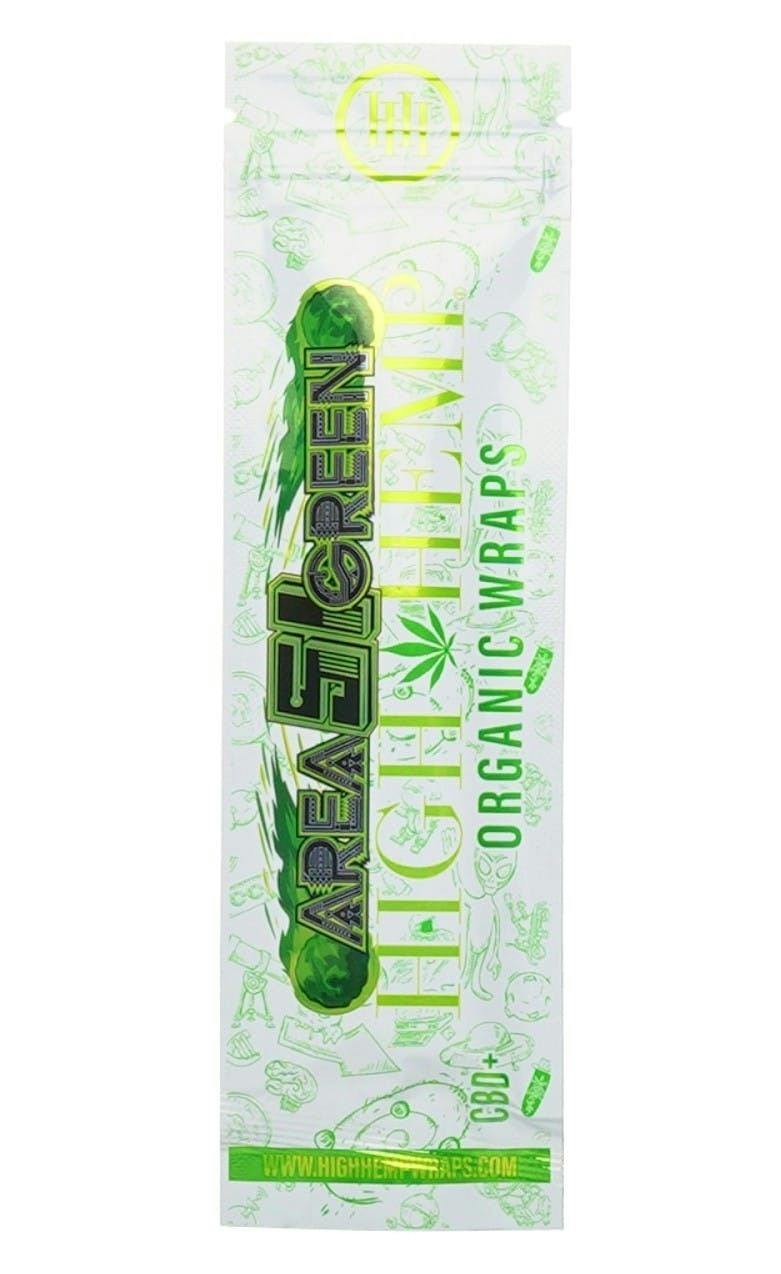 High Hemp Wraps Area 51 Green at Exclusive Caregivers