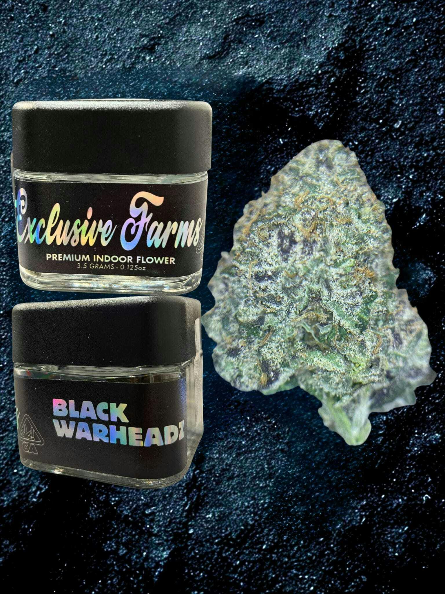 Exclusive Farms - Black Warheads 3.5G Jar - 3.5 items