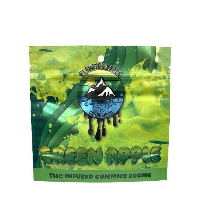 ELEVATED LAKES CANNABIS CO. | GREEN APPLE GUMMIES | 200MG