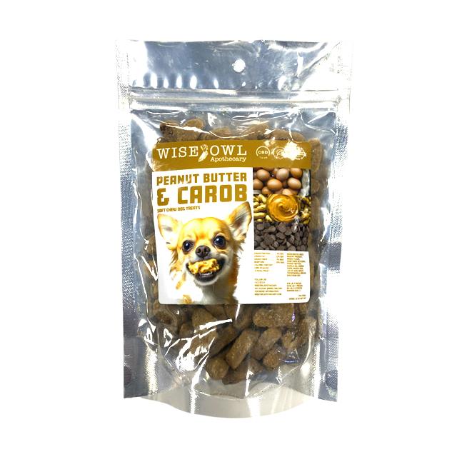 WISE OWL | DOG TREATS LARGE BAG PEANUT BUTTER & CAROB | 400MG