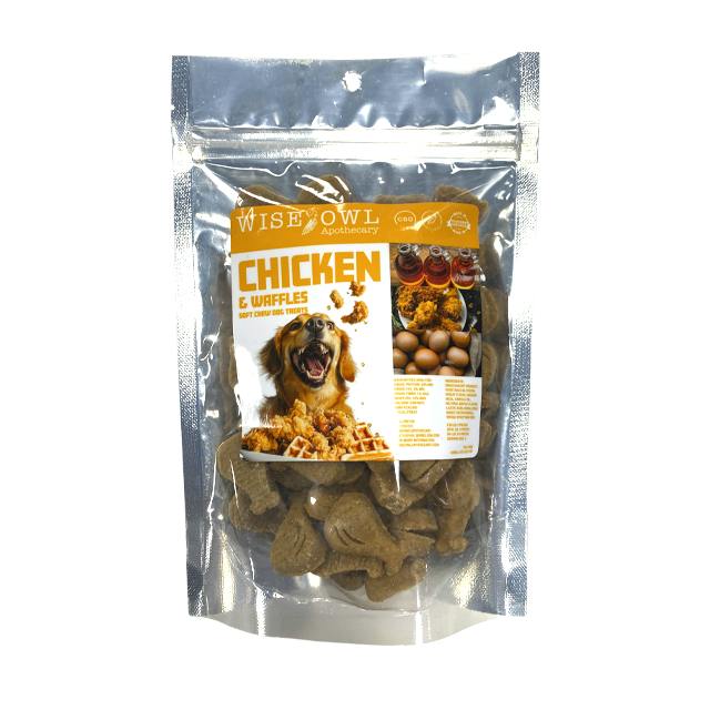 WISE OWL | DOG TREATS LARGE BAG CHICKEN & WAFFLE | 400MG