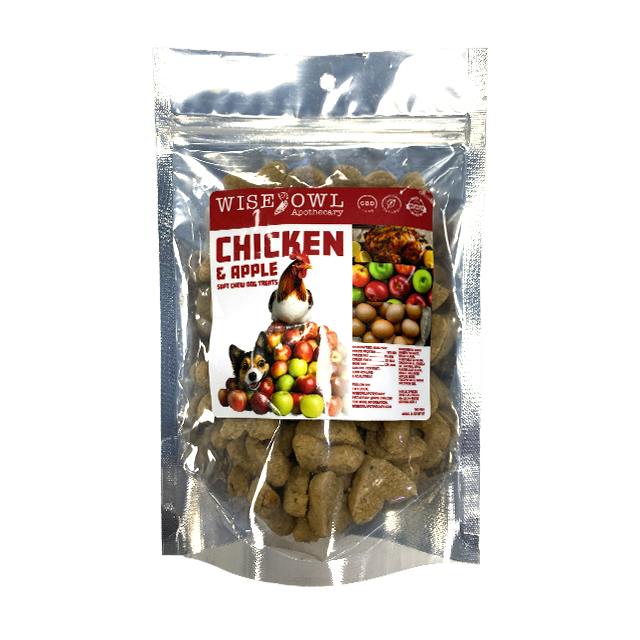 WISE OWL | DOG TREATS LARGE BAG CHICKEN & APPLE | 400MG